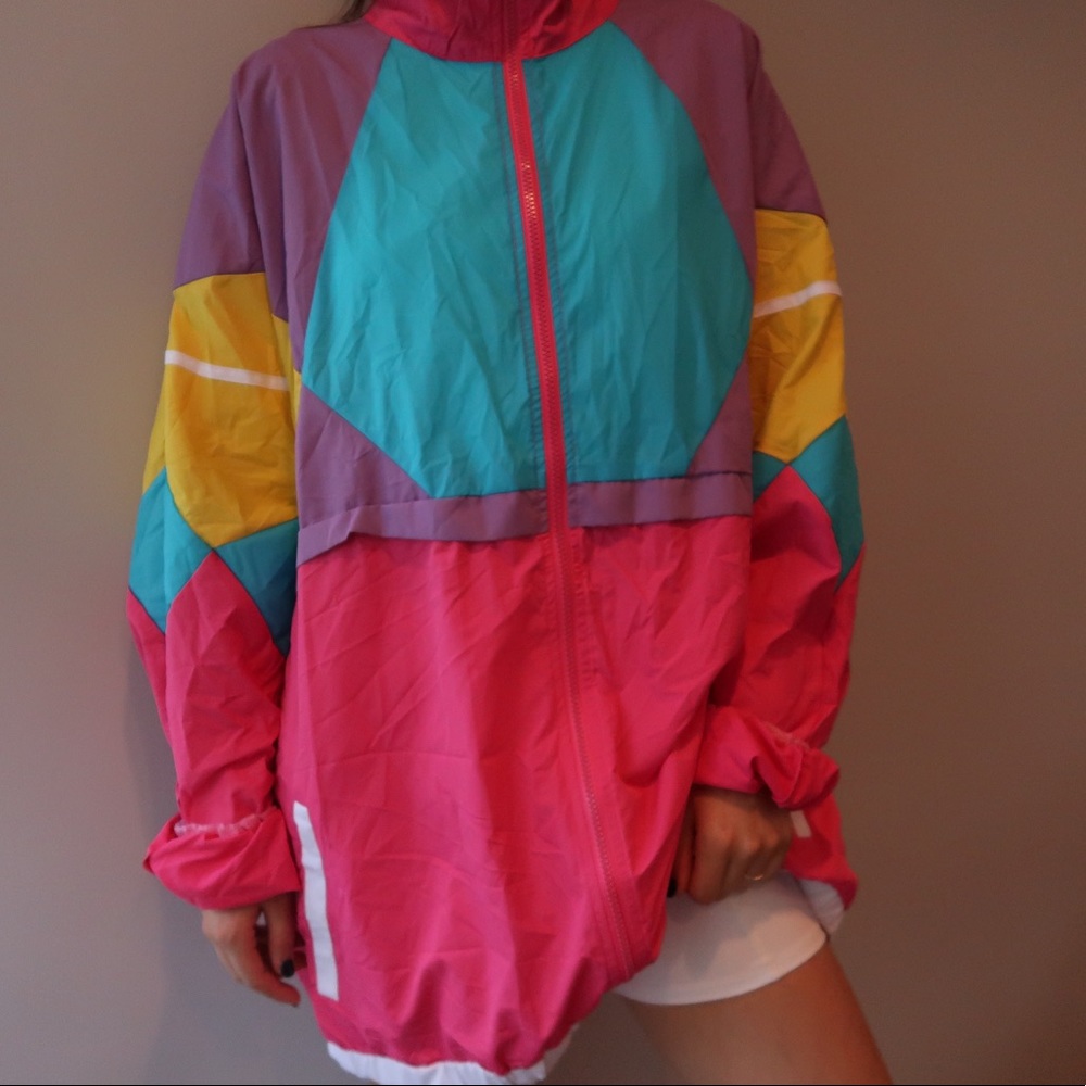 Colorful vintage windbreaker